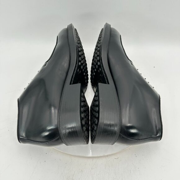 Pawelk's Men Size EU 44 US 10 Black Leather Moc Toe Lace Up Ankle Chukka Boot - Picture 6 of 12